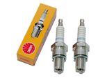 Set Di Candele Ngk 2X BR9ECS Candela Con Soppressione Delle Interferenze, Filettatura Lunga 19,0 Mm Ø 14,0 Mm Esagono 20,8 Mm, Distanza Tra Gli Elettrodi 0,75 Mm, Potere Calorifico 9, 3570 / 4677