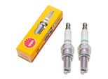 Set Di Candele Di Accensione Ngk 2X CR8EB Con Soppressione Delle Interferenze, Filettatura Lunga 19,0 Mm Ø 10,0 Mm Esagono 16,0 Mm, Distanza Tra Gli Elettrodi 0,75 Mm, Potere Calorifico 8, Dado Di Collegamento Sae Fisso, 7784
