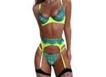 Set Di Lingerie Sexy Corpetto In Pizzo Mutandine Corpetto In Pizzo Verde L