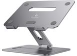 Brocoon Supporto Per Notebook Regolabile In Altezza, Pieghevole E Ventilato, Compatibile Con Tutti I Computer Portatili Da 10 A 17 Pollici, Macbook, Dell, Lenovo, Grigio