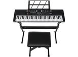 Fch 61 Tasti E Keyboard， Pianoforte Elettronico, Set Di Pianoforte Digitale, Supporto Per Tastiera, Panca Per Tastiera E Microfono