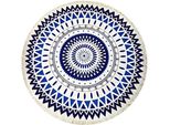 Telo Mare Rotondo In Poliestere, Telo Da Bagno In Microfibra, Coperta Da Spiaggia Con Diametro Di 150 Cm - Cubalinka Mandala