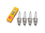 Set Di Candele Di Accensione Ngk 4X BR6HSA Con Soppressione Delle Interferenze, Filettatura Corta 12,7 Mm Ø 14,0 Mm Esagono 20,8 Mm, Distanza Tra Gli Elettrodi 0,75 Mm, Potere Calorifico 6, 4296 / 4461