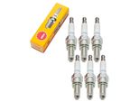 Set Di Candele Ngk 6X CR8EKB Candela Con Soppressione Delle Interferenze, Filettatura Lunga 19,0 Mm Ø 10,0 Mm Esagono 16,0 Mm, Distanza Elettrodi A 2 Masse 0,75 Mm, Potere Calorifico 8, Dado Di Collegamento Sae Fisso, 4374