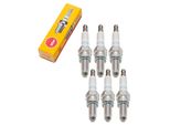 Set Di Candele Di Accensione Ngk 6X CR7EKB Con Soppressione Delle Interferenze, Filettatura Lunga 19,0 Mm Ø 10,0 Mm Esagono 16,0 Mm, Distanza Tra Gli Elettrodi A 2 Masse 0,75 Mm, Potere Calorifico 7, Dado Di Collegamento Sae Fisso, 4455