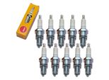 Set Di Candele Di Accensione Ngk 10X BPR7ES Con Soppressione Delle Interferenze, Filettatura Lunga 19,0 Mm Ø 14,0 Mm Esagono 20,8 Mm, Distanza Tra Gli Elettrodi 0,85 Mm, Potere Calorifico 7, 2023 / 97416