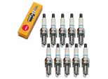 Set Di Candele Di Accensione Ngk 10X DCPR9E Con Soppressione Delle Interferenze, Filettatura Lunga 19,0 Mm Ø 12,0 Mm Esagono 16,0 Mm, Distanza Tra Gli Elettrodi 0,85 Mm, Potere Calorifico 9, 2641