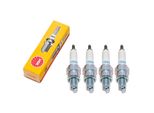Set Di Candele Di Accensione Ngk 4X CR8HSA Con Soppressione Delle Interferenze, Filettatura Corta 12,7 Mm Ø 10,0 Mm Esagono 16,0 Mm, Distanza Tra Gli Elettrodi 0,75 Mm, Potere Calorifico 8, 2086