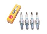 Set Di Candele Ngk 4X CR7EB Con Soppressione Delle Interferenze, Filettatura Lunga 19,0 Mm Ø 10,0 Mm Esagono 16,0 Mm, Distanza Tra Gli Elettrodi 0,75 Mm, Potere Calorifico 7, Dado Di Collegamento Sae Fisso, 4663