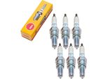 Set Di Candele Di Accensione Ngk 6X CR8EH-9 Con Soppressione Delle Interferenze, Filettatura Lunga 19,0 Mm Ø 10,0 Mm Esagono 16,0 Mm, Distanza Tra Gli Elettrodi 0,90 Mm, Potere Calorifico 8, 5219 / 5666 / 6791