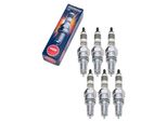 Set Di Candele Ngk 6X CR9EHIX-9 Candela All'iridio Con Soppressione Delle Interferenze, Filettatura Lunga 19,0 Mm Ø 10,0 Mm Esagono 16,0 Mm, Distanza Tra Gli Elettrodi 0,90 Mm, Potere Calorifico 9, 6216