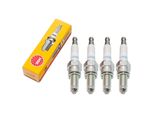 Set Di Candele Ngk 4X CR8EKB Candela Con Soppressione Delle Interferenze, Filettatura Lunga 19,0 Mm Ø 10,0 Mm Esagono 16,0 Mm, Distanza Elettrodi A 2 Masse 0,75 Mm, Potere Calorifico 8, Dado Di Collegamento Sae Fisso, 4374