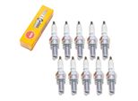 Set Di Candele Ngk 10X CR7E Con Soppressione Delle Interferenze, Filettatura Lunga 19,0 Mm Ø 10,0 Mm Esagono 16,0 Mm, Distanza Tra Gli Elettrodi 0,75 Mm, Potere Calorifico 7, 4509 / 4578 / 7513