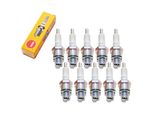 Set Di Candele Di Accensione Ngk 10X BR9HS Con Soppressione Delle Interferenze, Filettatura Corta 12,7 Mm Ø 14,0 Mm Esagono 20,8 Mm, Distanza Tra Gli Elettrodi 0,75 Mm, Potere Calorifico 9, 4522