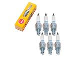 Set Di Candele Di Accensione Ngk 6X CR8HSA Con Soppressione Delle Interferenze, Filettatura Corta 12,7 Mm Ø 10,0 Mm Esagono 16,0 Mm, Distanza Tra Gli Elettrodi 0,75 Mm, Potere Calorifico 8, 2086