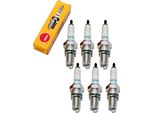 Set Di Candele Di Accensione Ngk 6X DR9EA Con Soppressione Delle Interferenze, Filettatura Lunga 19,0 Mm Ø 12,0 Mm Esagono 18,0 Mm, Distanza Tra Gli Elettrodi 0,75 Mm, Potere Calorifico 9, 2871 / 3437