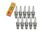 Set Di Candele Di Accensione Ngk 10X BR9ECS Con Soppressione Delle Interferenze, Filettatura Lunga 19,0 Mm Ø 14,0 Mm Esagono 20,8 Mm, Distanza Tra Gli Elettrodi 0,75 Mm, Potere Calorifico 9, 3570 / 4677