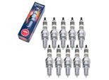 Set Di Candele Ngk 10X CR9EHIX-9 Candela All'iridio Con Soppressione Delle Interferenze, Filettatura Lunga 19,0 Mm Ø 10,0 Mm Esagono 16,0 Mm, Distanza Tra Gli Elettrodi 0,90 Mm, Potere Calorifico 9, 6216