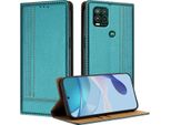 Custodia Per Motorola Moto G Stylus 5G 2021 In Pelle Con Funzione Stand Verde