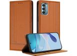 Custodia Per Motorola Moto G Stylus 5G 2022 Custodia Flip In Pelle Con Funzione Stand Brown