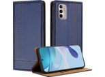 Custodia Per Motorola Moto G Stylus 4G 2022 Custodia Flip In Pelle Con Funzione Stand Blu