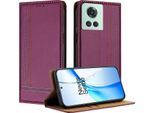 Custodia Per Telefono Cellulare Per Oneplus 10R In Pelle Flip Custodia Protettiva Con Funzione Di Stand Viola