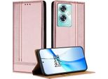 Custodia Per Oneplus Nord CE3 In Pelle Con Funzione Di Supporto Rosa