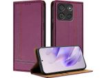 Custodia Per Itel A60 / Itel A60S In Pelle Con Funzione Di Supporto Viola