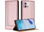 Custodia Per Motorola Moto G Stylus 4G 2023 In Pelle Con Funzione Di Supporto Rosa