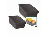 Set Di Sacchetti Per Zuppa Novaliv - 25 X 12 Cm E 25 X 16 Cm Grigio Antracite - Contenitore Per Spezie - Sistema Di Organizzazione Per Cassetti - Conservazione E Organizzazione Degli Ingredienti Per Condire E Cucinare