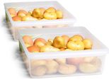 Novaliv 2X Organizzatore Per Il Frigorifero 30,5 X 7,5 X 22 Cm Organizzatore Per La Cucina Senza Bpa Germany Organizzatore Trasparente Per Alimenti Per La Cucina, La Lavanderia E Il Sistema Di Organizzazione Del Frigorifero