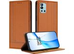 Custodia Per Oneplus 9R In Pelle Con Funzione Di Supporto Marrone
