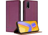 Custodia Per Vivo Y20 In Pelle Con Funzione Di Supporto Viola