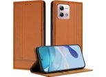Custodia Per Motorola Moto G Stylus 4G 2023 In Pelle Con Funzione Stand Brown
