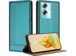 Custodia Per Oppo A79 5G In Pelle Con Funzione Stand Verde