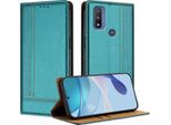 Custodia Per Cellulare Per Motorola Moto G Pure/Moto G Play (2023) Custodia Protettiva Flip In Pelle Con Funzione Stand Verde