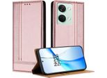 Custodia Per Oneplus Nord 3 In Pelle Con Funzione Di Supporto Rosa