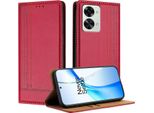 Custodia Per Telefono Cellulare Per Oneplus Nord 2T In Pelle Flip Custodia Protettiva Con Funzione Stand Rosso