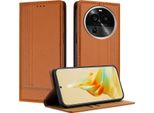 Custodia Per Oppo Find X6 Pro In Pelle Con Funzione Stand Brown