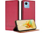 Custodia Per Telefono Cellulare Per Realme C30 In Pelle Flip Custodia Protettiva Con Funzione Di Stand Rosso