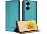 Custodia Per Oppo A1 Pro In Pelle Con Funzione Stand Verde