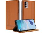 Custodia Per Motorola Moto G Stylus 4G 2022 Custodia Flip In Pelle Con Funzione Stand Brown