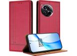 Custodia Per Oneplus 12 In Pelle Con Funzione Di Supporto Rosso