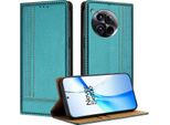 Custodia Per Telefono Cellulare Per Oneplus 12 In Pelle Flip Custodia Protettiva Con Funzione Di Stand Verde
