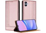 Custodia Per Cellulare Per Samsung Galaxy A04E Custodia Protettiva Flip-Up In Pelle Con Funzione Stand Rosa