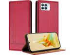 Custodia Per Telefono Cellulare Per Oppo A93 4G In Pelle Flip Cover Con Stand Rosso