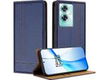Custodia Per Oneplus Nord N30 Se In Pelle Con Funzione Stand Blu