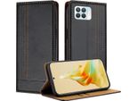 Custodia Per Oppo A93 4G In Pelle Flip Cover Con Funzione Stand Nero