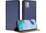 Custodia Per Motorola Moto G Stylus 4G 2021 In Pelle Con Funzione Di Supporto Blu