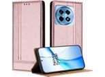 Custodia Per Telefono Cellulare Per Oneplus 12R In Pelle Flip Custodia Protettiva Con Funzione Di Stand Rosa